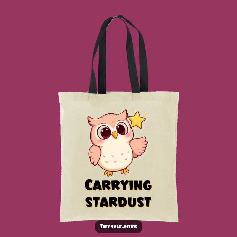 Funny Owl Stargazer Tote Bag - Carry Your Dreams Funny Gift